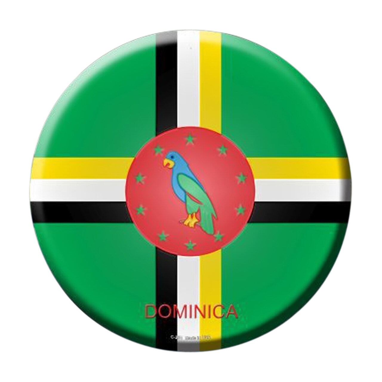 Smart Blonde Dominica Country Novelty Metal Circular Sign C-254